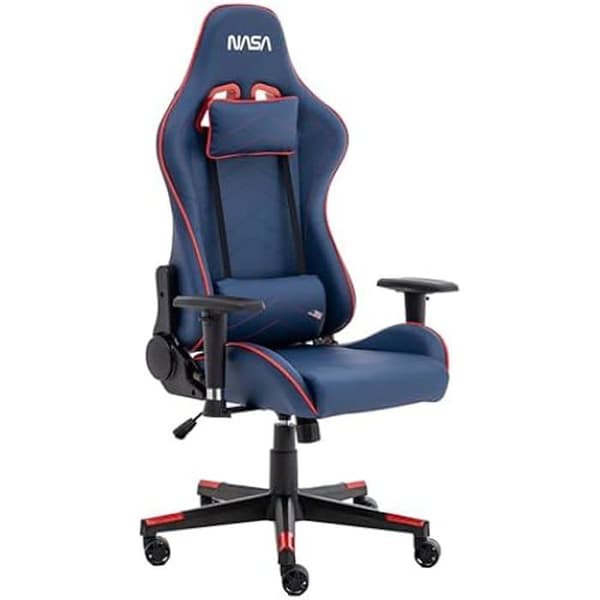Stol - NASA - GAMER - Justerbar i höjdled - Med armstöd - Svart