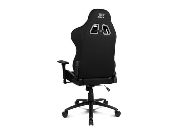 DRIFT DR110BGRAY, Käsinojallinen pelituoli, 150 kg, pehmustettu istuin, Pehmustettu selkänoja, Musta, Metalli