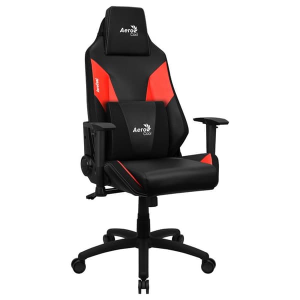 Spelstol - Aerocool - Admiral - Svart/Röd - Höj- och sänkbart - Stöder upp till 150 kg