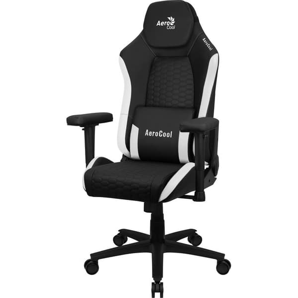 Spelstol - Aerocool - Crown Air - Svart/Vit - Ergonomisk - Höjdjusterbar