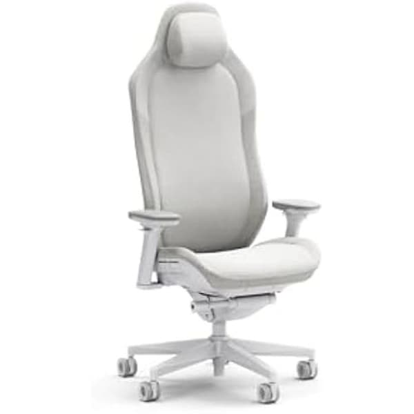 Fractal Design Refine Fabric Light Gaming Chair - Ergonomisk kontorsbordsstol Funktionalitet med 4D justerbara armstöd, hög rygg