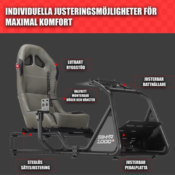 REBBLERS SIMR1000-G (Black & Grey Seat)