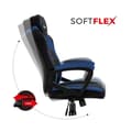 Miniatyrbild 2 av 4: HUZARO Force 2.5 blå Gaming Chair Swivel Gaming Fåtölj ventilerat tyg lutningsmekanism för tillväxt 120-150cm