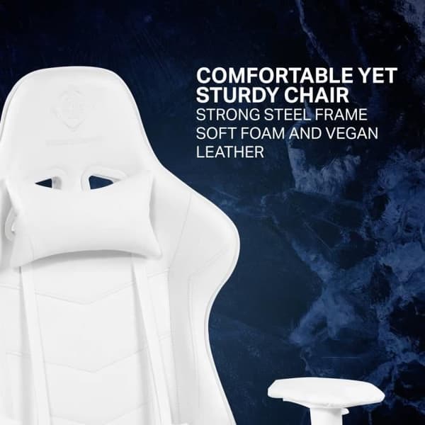 Gamingstol - DELTACO GAMING - GAM-096-W - Höjdjusterbar - Armstöd - Vit