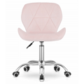 Miniatyrbild 3 av 6: Kontorsstol Avola - Ergonomisk - Sammet - Rosa