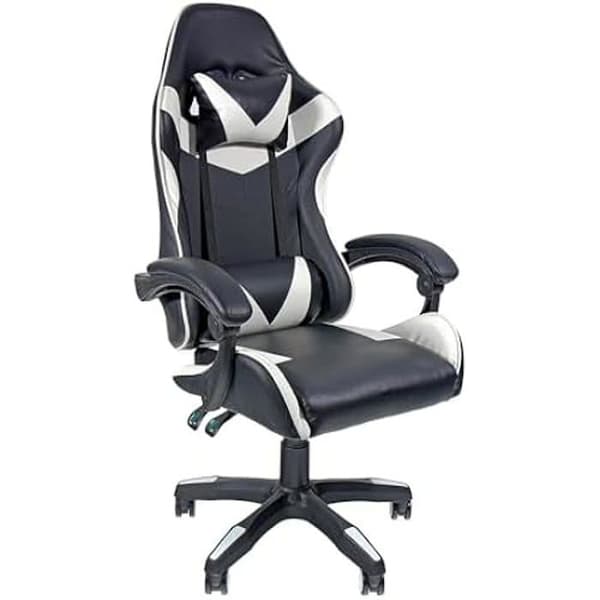 Gaming stol - EDM - Flerfärgad - 35 x 90 x 70 cm - Ryggstöd 70 cm - Vit Svart