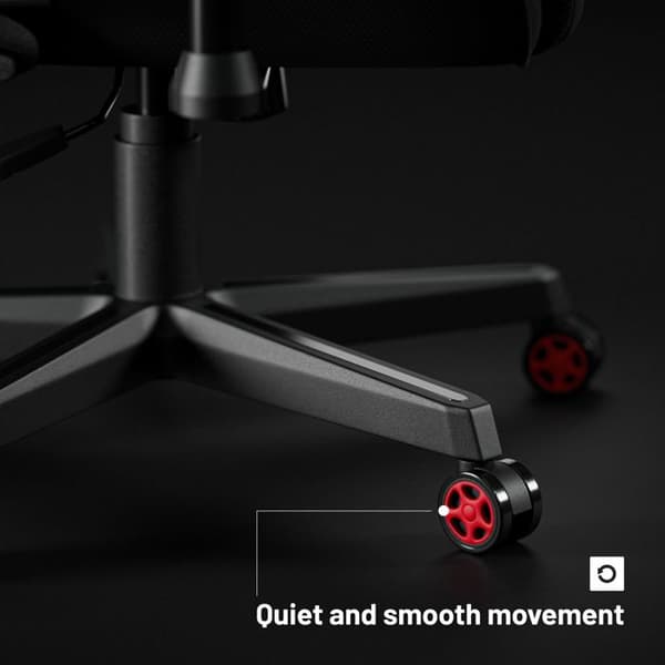Gaming Chair - DIABLO - Ergonomisk Gamer Fåtölj Tyg som täcker 2D armstöd Lutningsmekanism