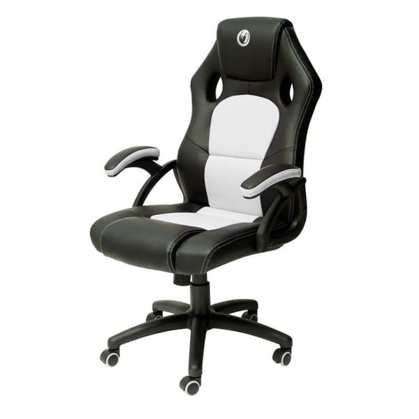 Gamingstol speciellt utvecklad för långa Nacon-spelsessioner. vit färg