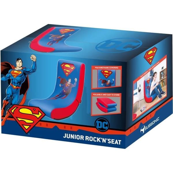 Gaming Seat - SUBSONIC - Superman - Rock'n'seat Junior Model - Under officiell licens