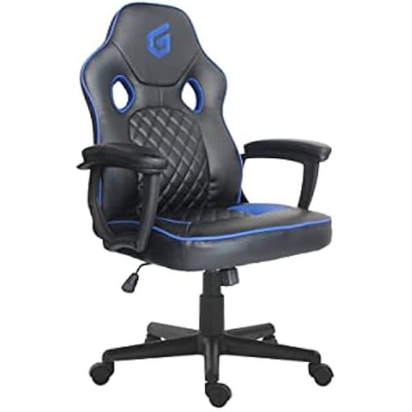 Spelstol - CONCEPTRONIC - EYOTA03B - Svart/Blå - Höjdjusterbar - Ergonomisk design