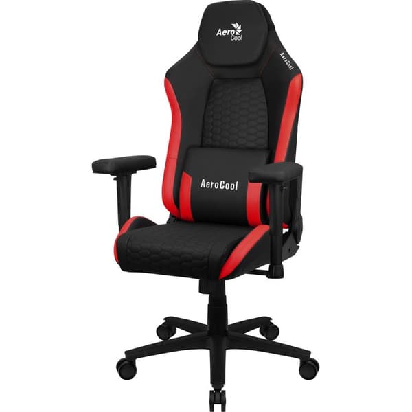Spelstol - Aerocool - Crown Air - Röd/svart konstläder - Höjdjusterbar - Ergonomisk
