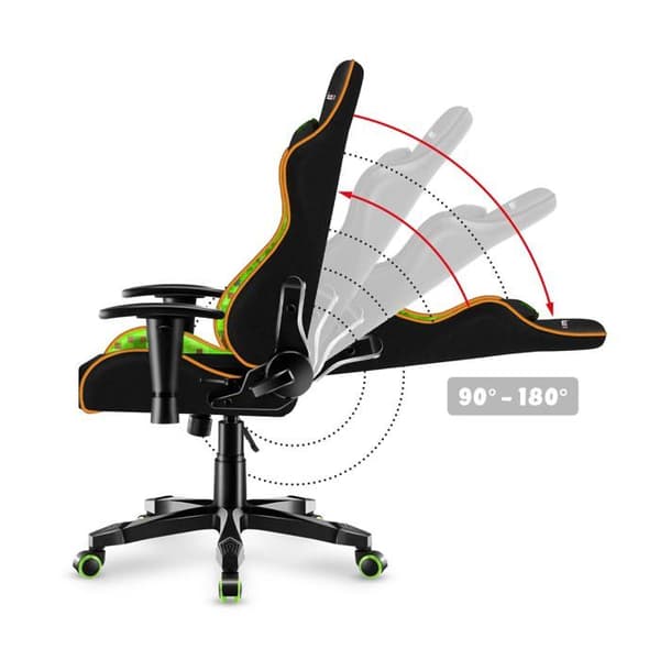 HUZARO Ranger 6.0 Pixel Mesh spelstol Ergonomisk spelfåtölj Höjdjusterbar vridbar, lutande svankstöd