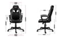 Miniatyrbild 4 av 4: HUZARO FORCE 2.5 Grå Gaming Stol, Tyg Kontorsstol, PC-spel, Ergonomisk, Justerbar, Vridbar, Armstöd, Gamer