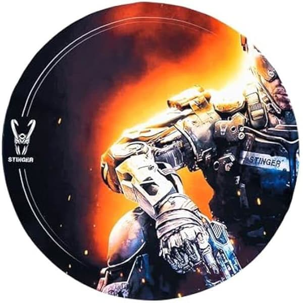 Woxter Stinger Floorpad Soldier - Land Gaming Pye, vattentät golvdyna, tvättbar, 100 % mikrofiber, diameter 120 cm