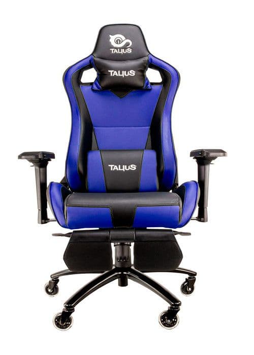 Spelstol - Talius - Kaiman - Svart/blå - Höjdjusterbar - Ergonomiskt stöd