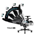 Miniatyrbild 3 av 4: Diablo X-Player 2.0 Gaming Stol Office Gamer Fåtölj 3D Armstöd Lädertygskudde Lumbal Cousin (Vit-Svart, L)