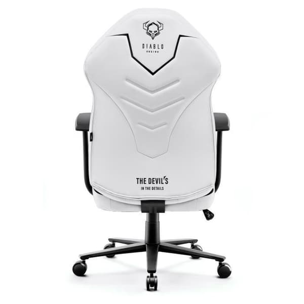 Diablo X-Gamer 2.0 Gaming Chair Kontorsstol Ergonomisk design Tyg Svankkudde Bekväma armstöd (svart-vit)