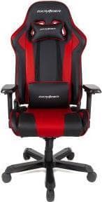 DXRacer King 99 - 135 kg - 195 cm - Schwarz - Stahl - Schwarz - Rot - Ægte læder (134932)