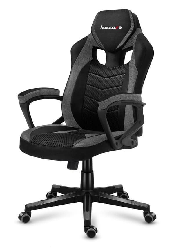 Huzaro FORCE 2.5 GRÅ MESH Gamingfåtölj Nätsits Svart, Grå