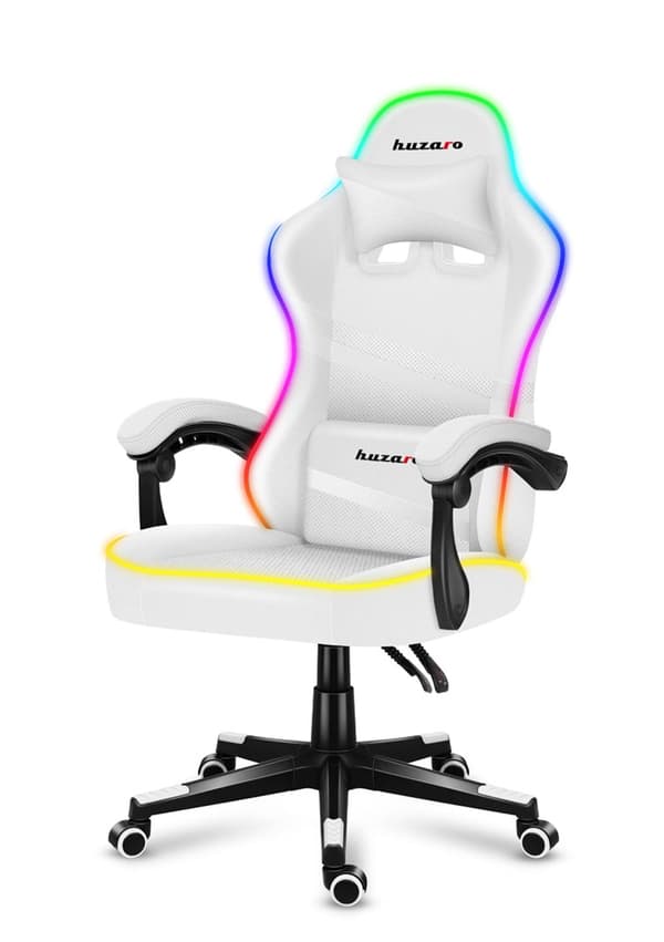 Gamingstol Huzaro Force 4.4 RGB Vit