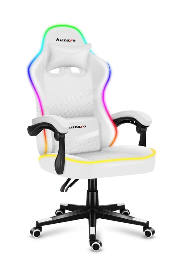 Gamingstol Huzaro Force 4.4 RGB Vit