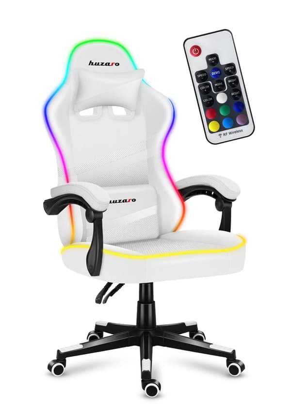 Gamingstol Huzaro Force 4.4 RGB Vit