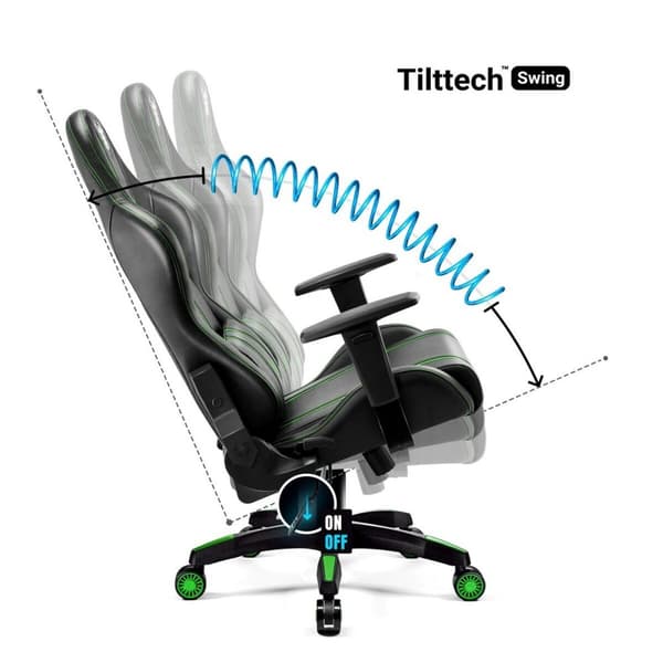 Spelstol Diablo Chairs Diablo X-One 2.0 Normal Size Svart Grön