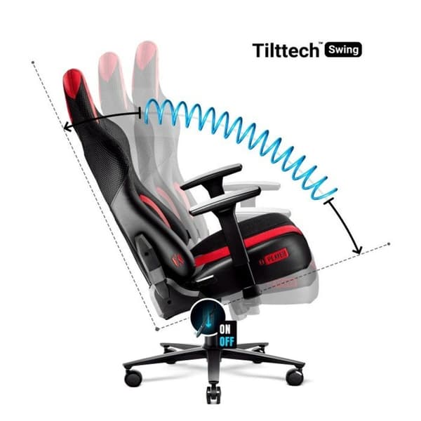 Gaming-stol Diablo Chairs Diablo X-PLAYER 2.0 Sort Rød