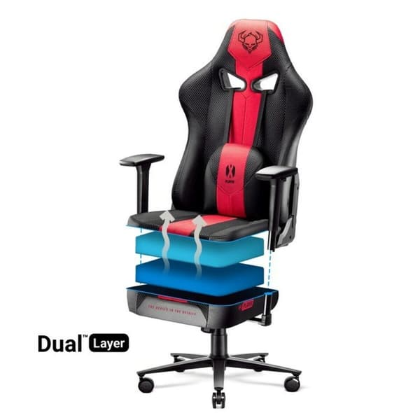 Gaming-stol Diablo Chairs Diablo X-PLAYER 2.0 Sort Rød