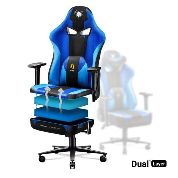 Gaming-stol Diablo Chairs DiabloX-PLAYER 2.0 Blå Sort