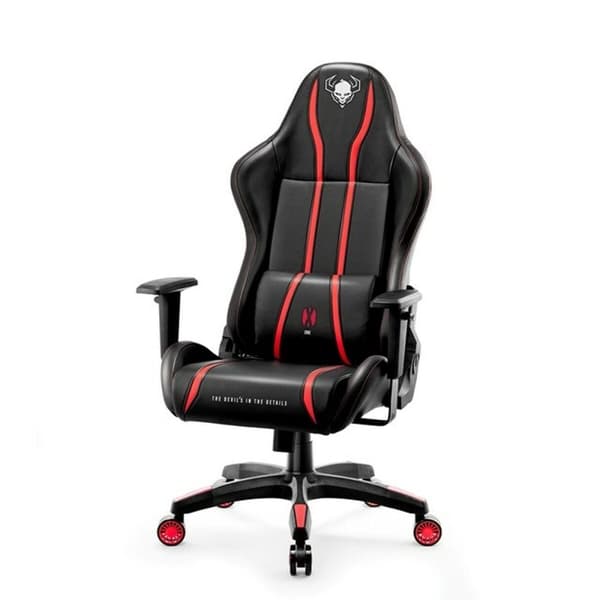 Gaming-stol Diablo Chairs Diablo X-One 2.0 Normal Size Sort Rød 20 farver