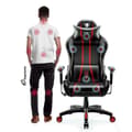 Miniatyrbillede 7 af 7: Gaming-stol Diablo Chairs Diablo X-One 2.0 Normal Size Sort Rød 20 farver