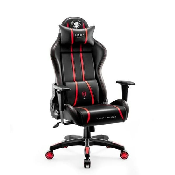 Gaming-stol Diablo Chairs Diablo X-One 2.0 Normal Size Sort Rød 20 farver