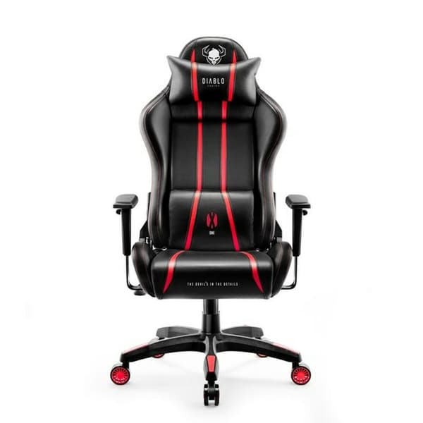 Gaming-stol Diablo Chairs Diablo X-One 2.0 Normal Size Sort Rød 20 farver