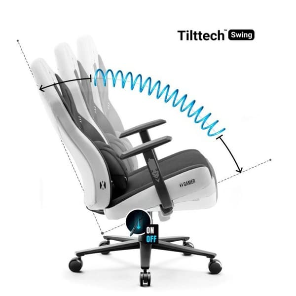 Pelituoli Diablo Chairs X-GAMER 2.0 Normal Valkoinen Musta