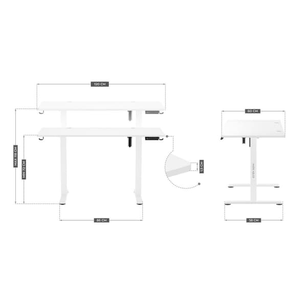 Työpöytä Gaming Mark Adler MA-Leader 7.0 White Valkoinen