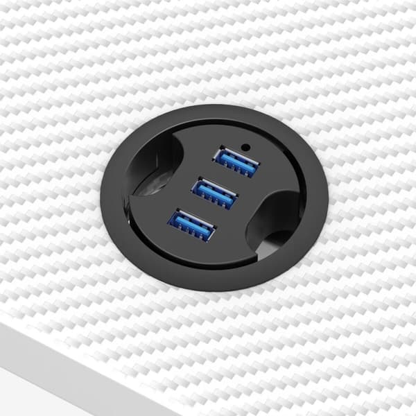 Työpöytä Gaming Huzaro HZ-Hero 2.5 White RGB Valkoinen 120 x 75 x 60 cm