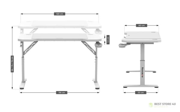 Gamingbord Huzaro Hero 2.6 Hvid