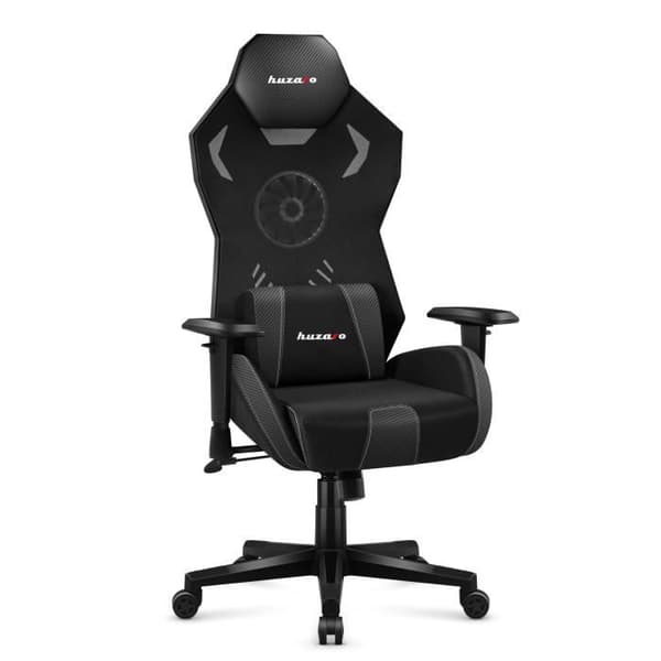 Spelstol - HUZARO - Combat 7.6 RGB LED - Anpassningsbar belysning - Inbyggd fläkt - 3D-armstöd