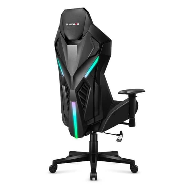 Spelstol - HUZARO - Combat 7.6 RGB LED - Anpassningsbar belysning - Inbyggd fläkt - 3D-armstöd