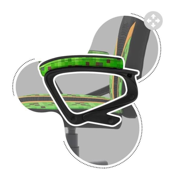 HUZARO Ranger 1.0 Pixel Mesh spelstol för barn - grön