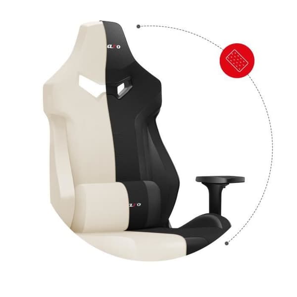 HUZARO FORCE 7.6 Black Gaming Stol, Kontorsstol, PC-spel, Ergonomisk, Nackstöd Svankkudde, Justerbara Armstöd, Vridbar