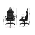 Miniatyrbild 4 av 4: HUZARO FORCE 7.6 Black Gaming Stol, Kontorsstol, PC-spel, Ergonomisk, Nackstöd Svankkudde, Justerbara Armstöd, Vridbar