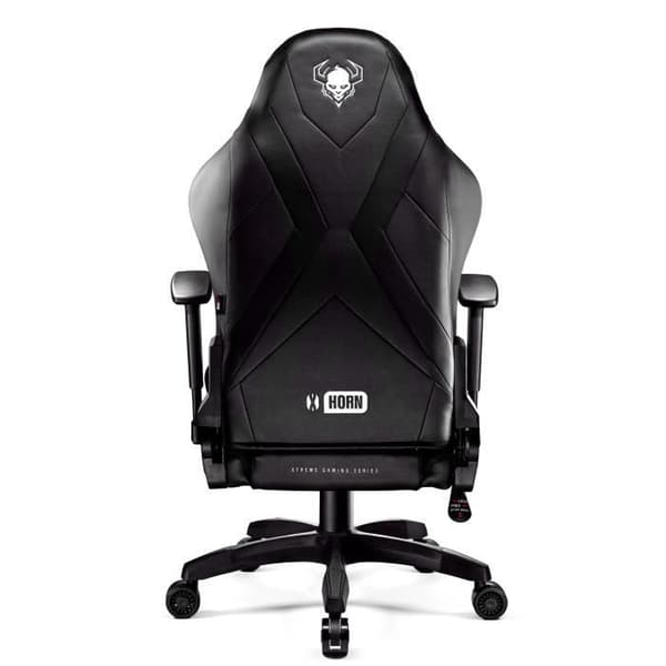 Diablo X-Horn 2.0 Gaming Chair Office Gamer Fåtölj 3D Skai Armstödskudde Lumbar Cousin (svart, XL)