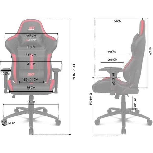 Professionell Spelstol DRIFT GAMING DR350GOLD