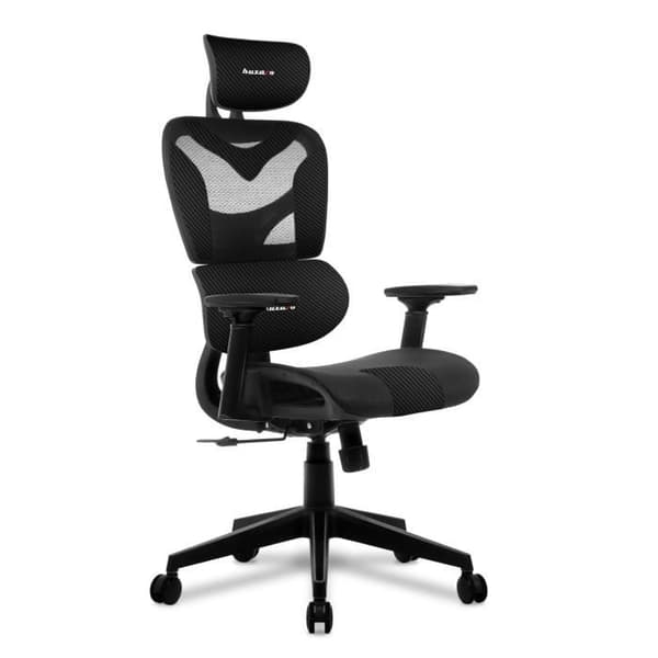 Gaming Chair - HUZARO - COMBAT 8.0 Svart - Ergonomisk - Svankstöd Nackstöd - Justerbart - Vridbart