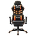 Miniatyrbild 2 av 2: Gamingstol med fotstöd svart och orange konstläder