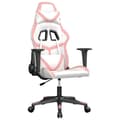 Miniatyrbild 2 av 2: Gamingstol med massage vit och rosa konstläder