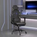 Miniatyrbild 1 av 2: Gamingstol med massage och fotstöd svart kamouflage konstläder
