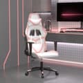 Miniatyrbild 1 av 2: Gamingstol vit och rosa konstläder